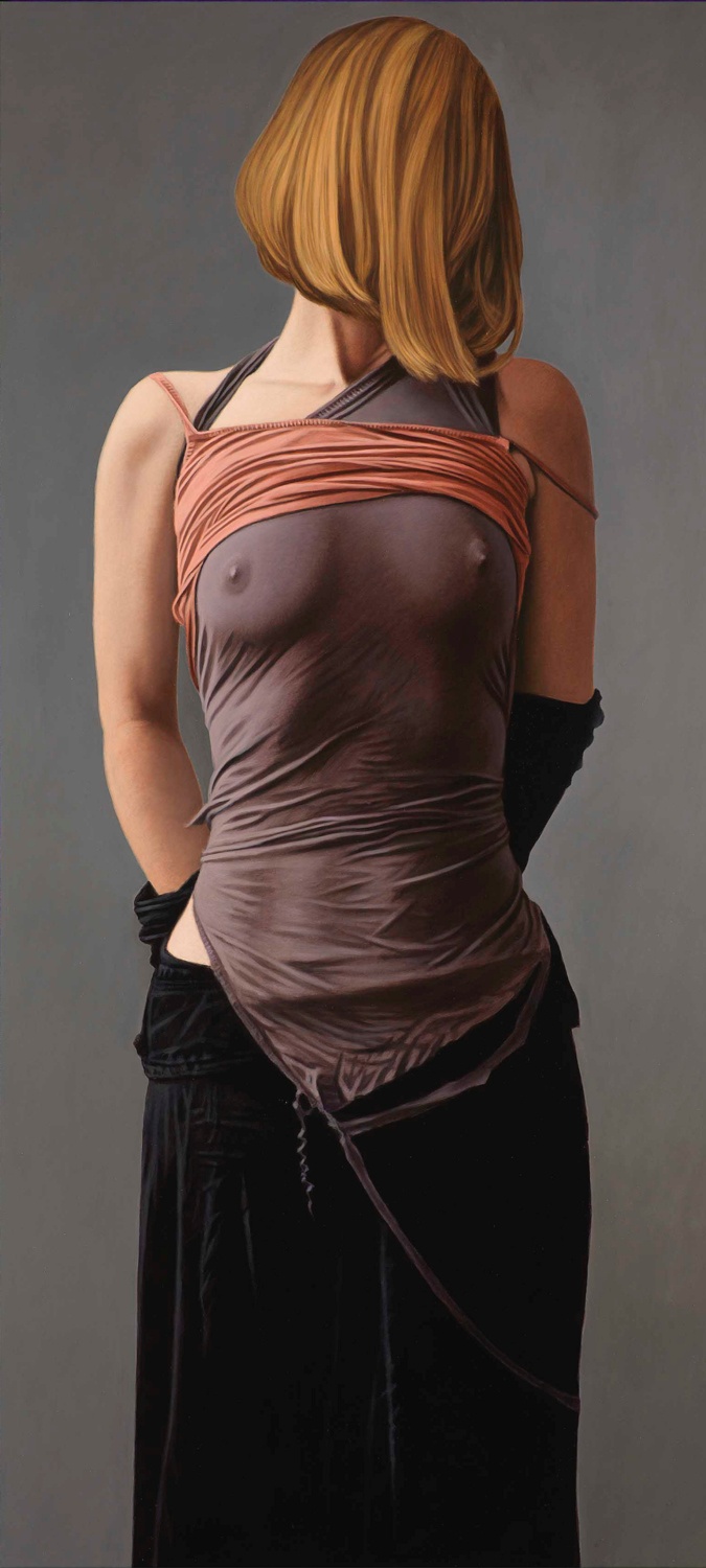 Standing with Pink Top - 48x22