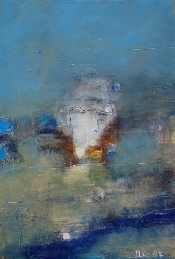 Reflections on Blue Water - framed 37x26